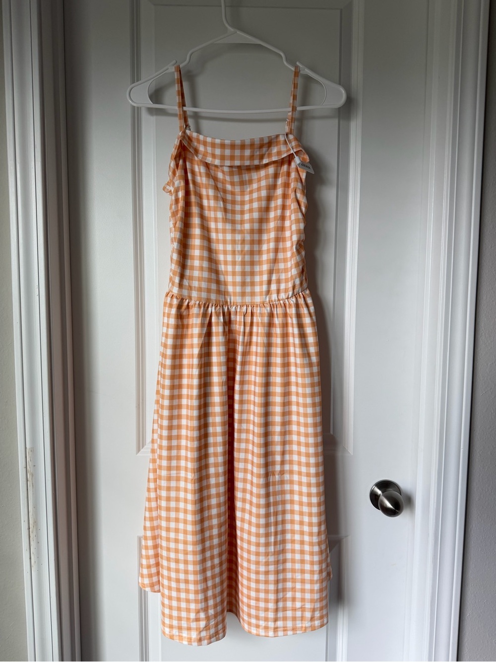 CIDER Women’s Yellow Gingham Midi Dress